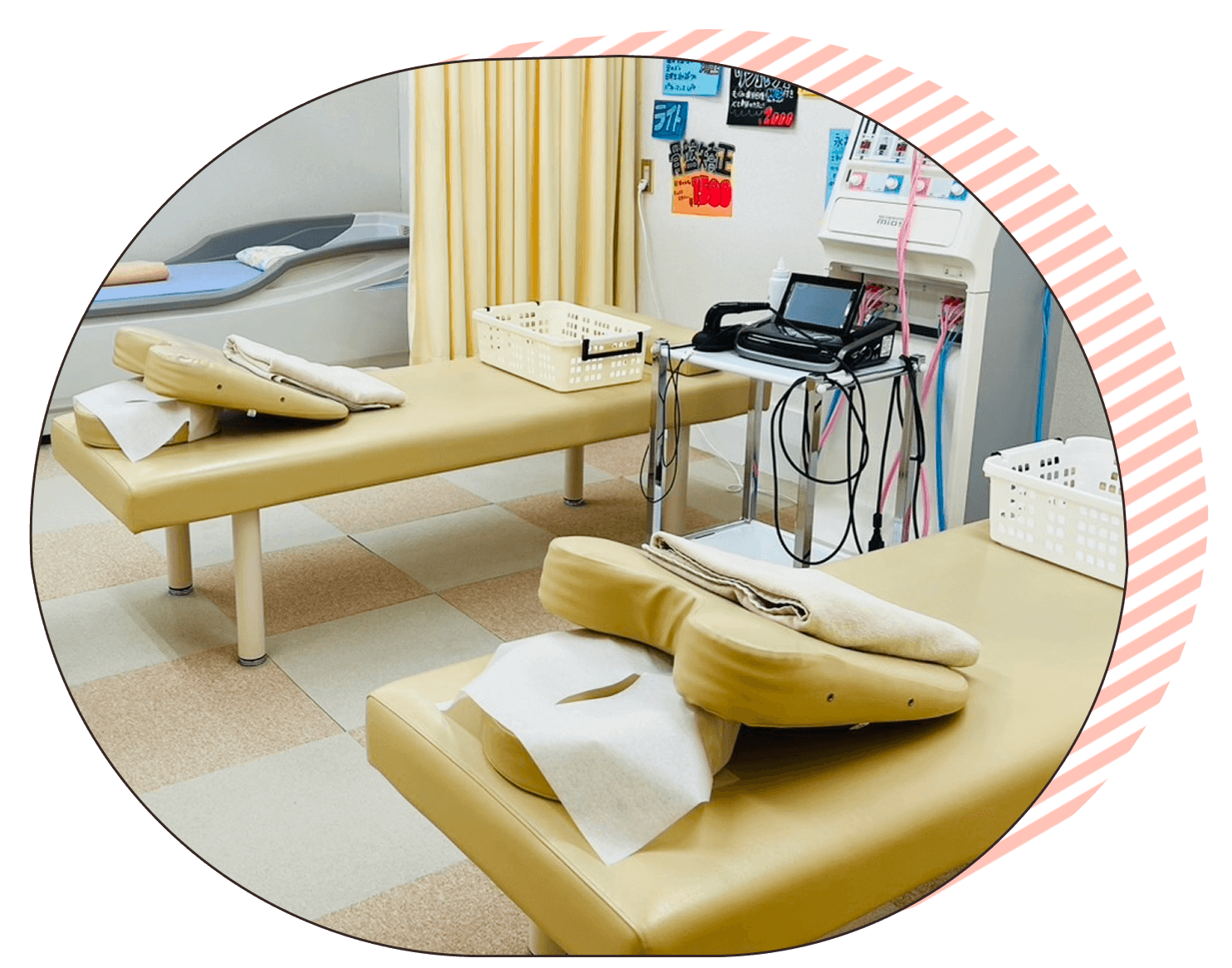 院内の施術スペースの写真