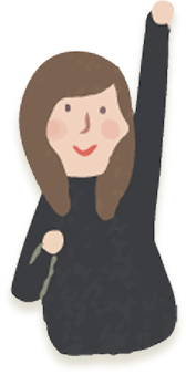 エール鍼灸接骨院の受付スタッフのイラスト