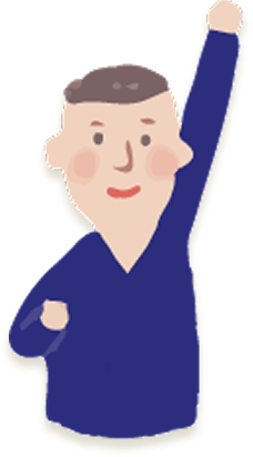 エール鍼灸接骨院の鍼灸師のイラスト